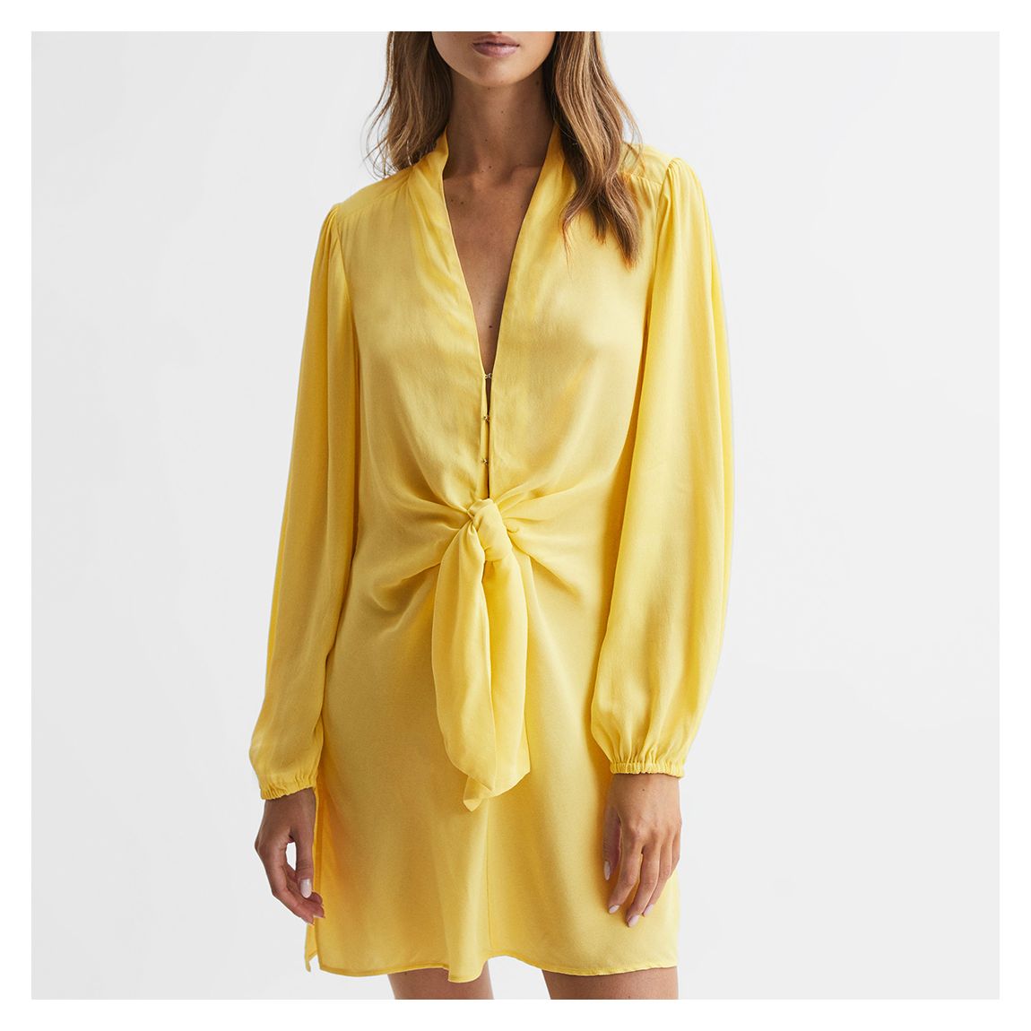 Yello Mabel Twist Front Mini Dress main product photo