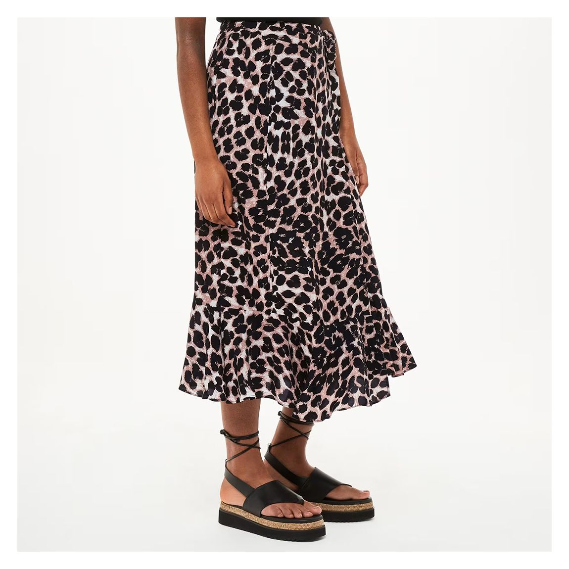 Multi Animal Print Wrap Skirt main product photo