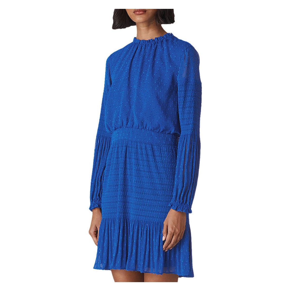 Blue Oriel Dobby Pleated Dress main product photo