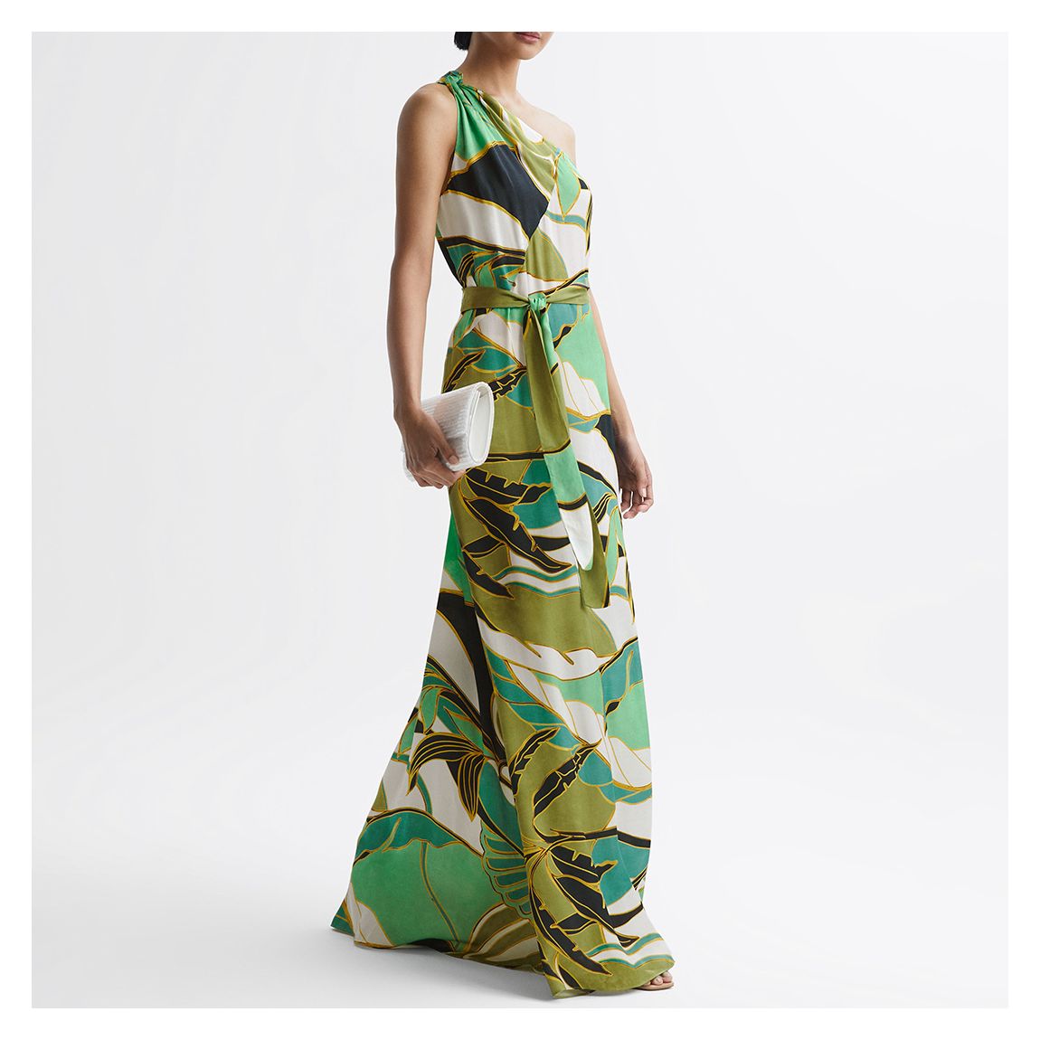 Green Tina Jungle Print Maxi Dress main product photo