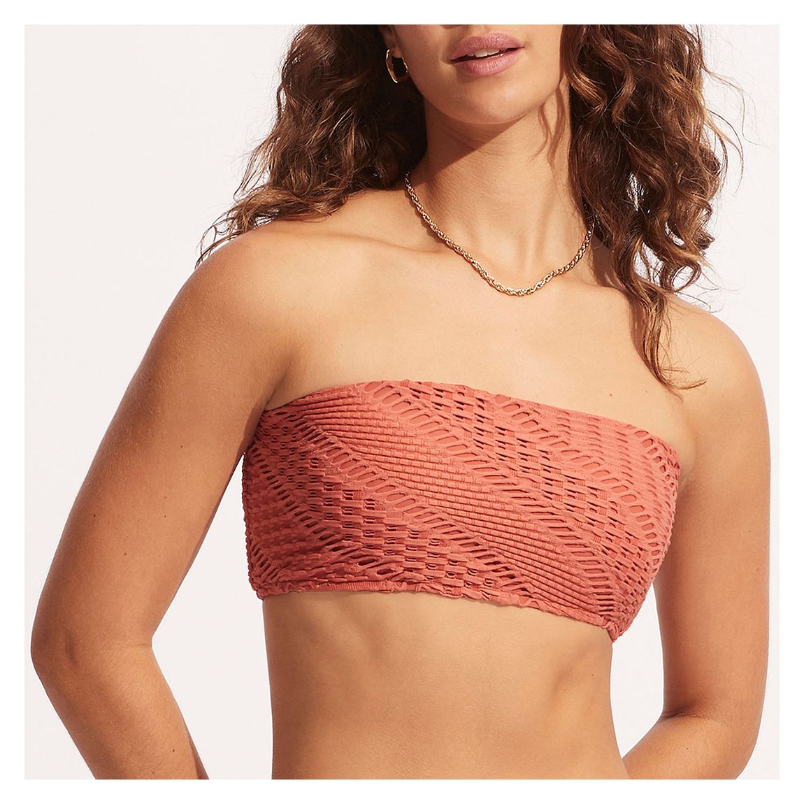 Orange Tube Bikini Top main product photo