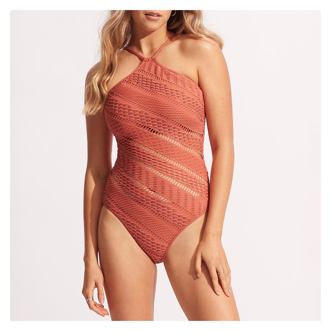 Orange DD High Neck One Piece main product photo