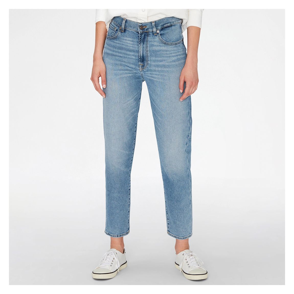 Light Wash Malia Cropped Stretch Jeans main product photo