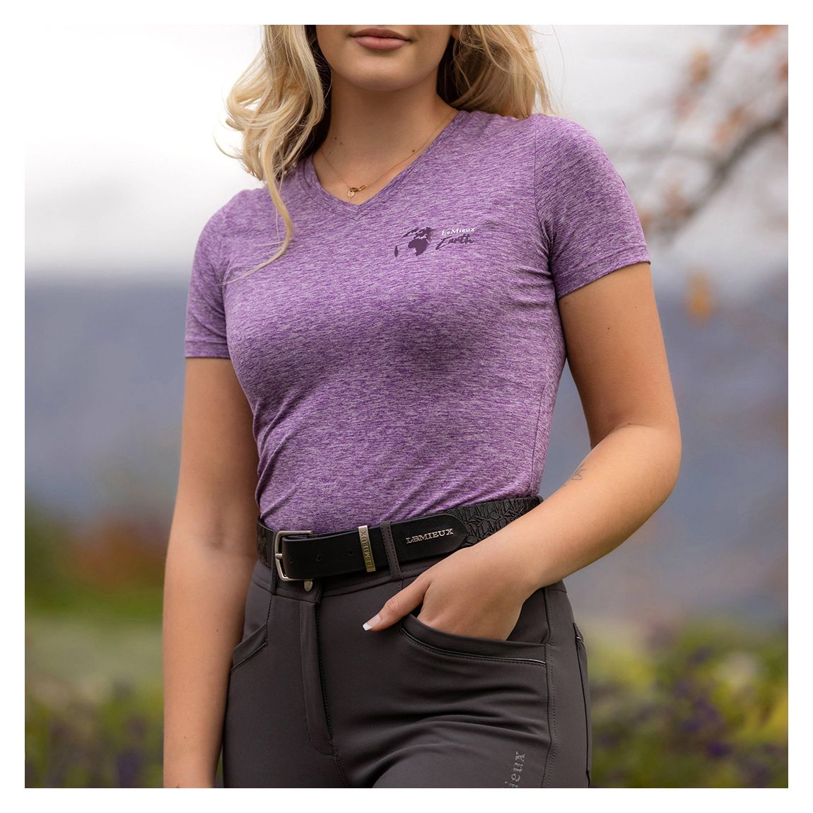 Purple Earth V Neck T-Shirt main product photo