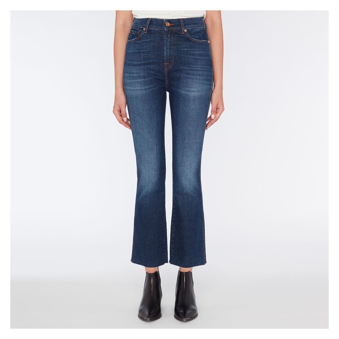 Dark Blue Slim Kick Stretch Jeans main product photo