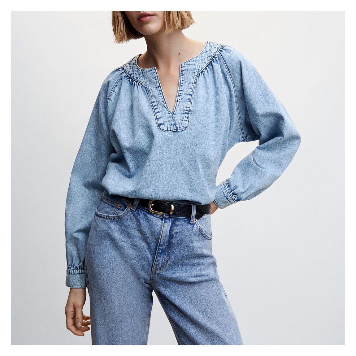 Medium Blue Oversize Denim Shirt main product photo