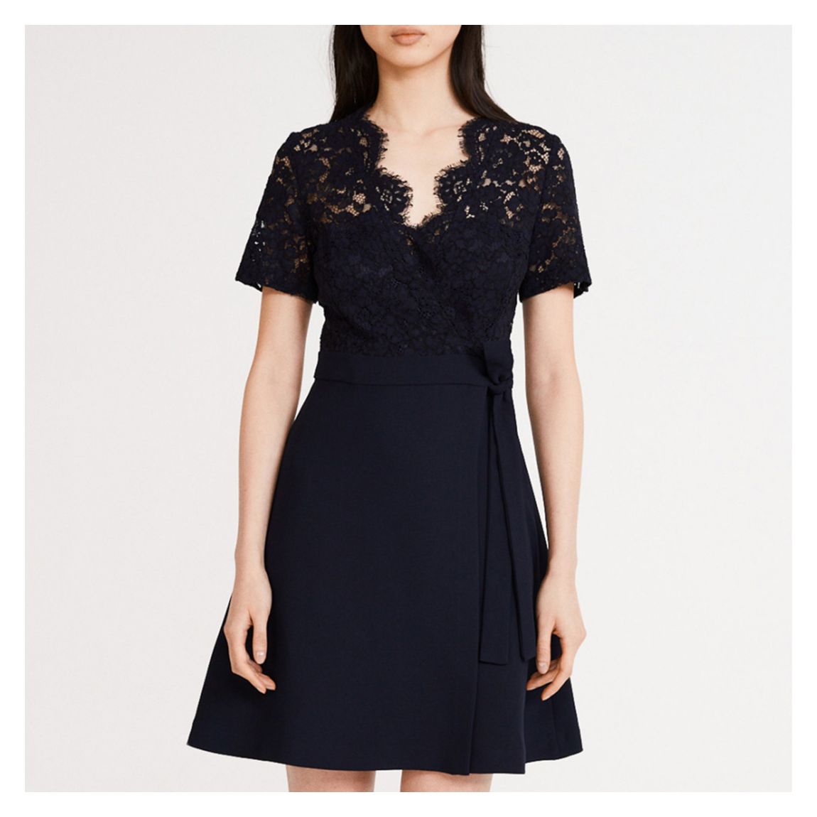 Navy Ronniee Cotton Blend Dress main product photo