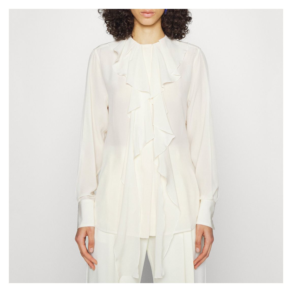 Vanilla Ruffle Neck Blouse main product photo