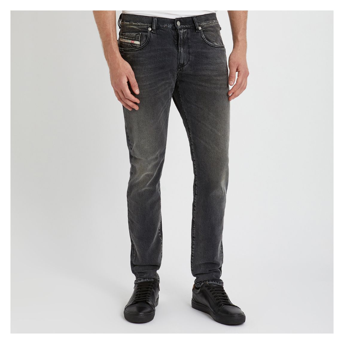 Washed Black D-Strukt Slim Stretch Jeans main product photo