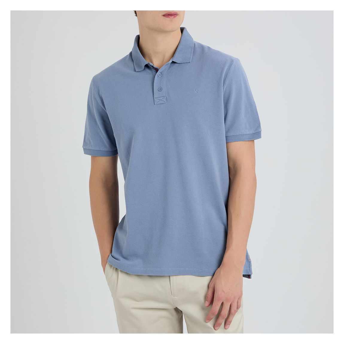 Blue Pique Polo main product photo