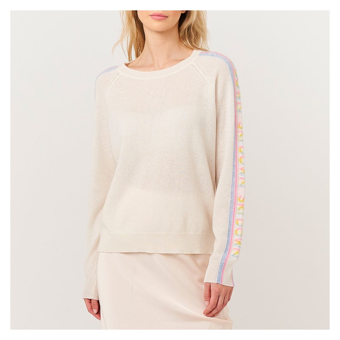 White Drink up ski Down Cashmere Jumper main product photo