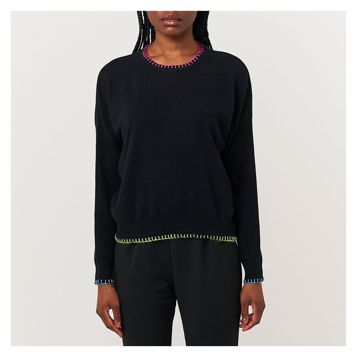 Black Rainbow Star Cashmere Jumper main product photo