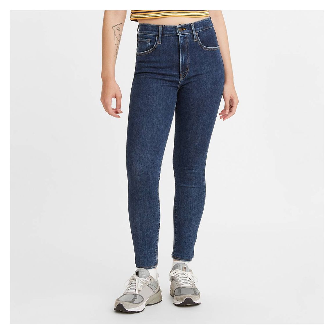 Dark Blue Mile High Super Skinny Stretch Jeans main product photo