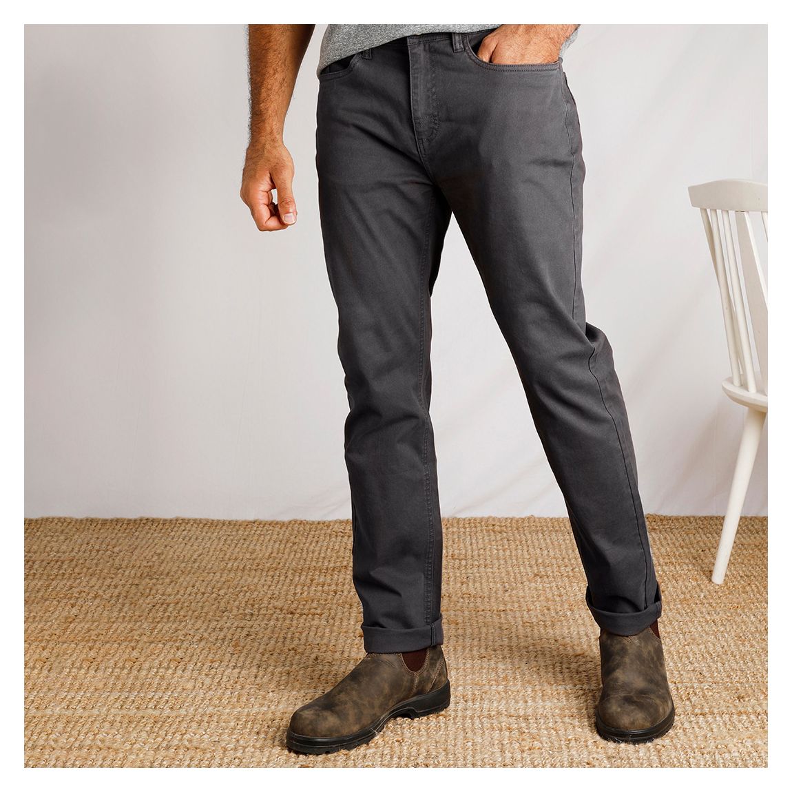 Charcoal Fullerton Straight Leg Chinos main product photo