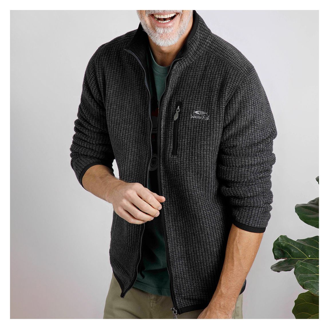 Black Rossten Full Zip Fleece main product photo