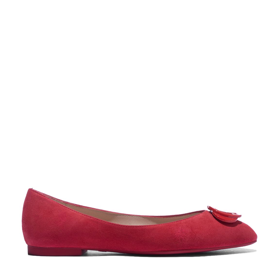 Red Suede Adeliza Tonal Ballerinas main product photo