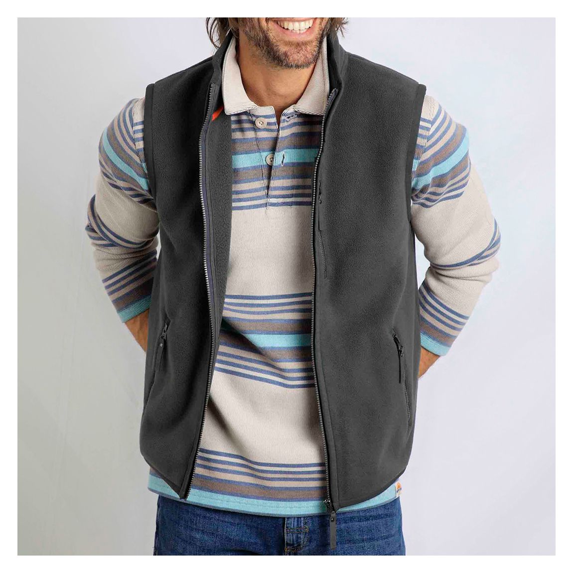 Charcoal Bannerdale Fleece Gilet main product photo