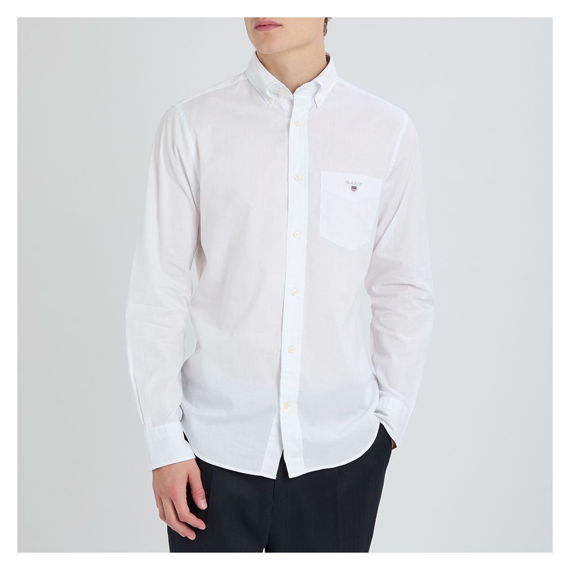 White Poplin Cotton Shirt main product photo