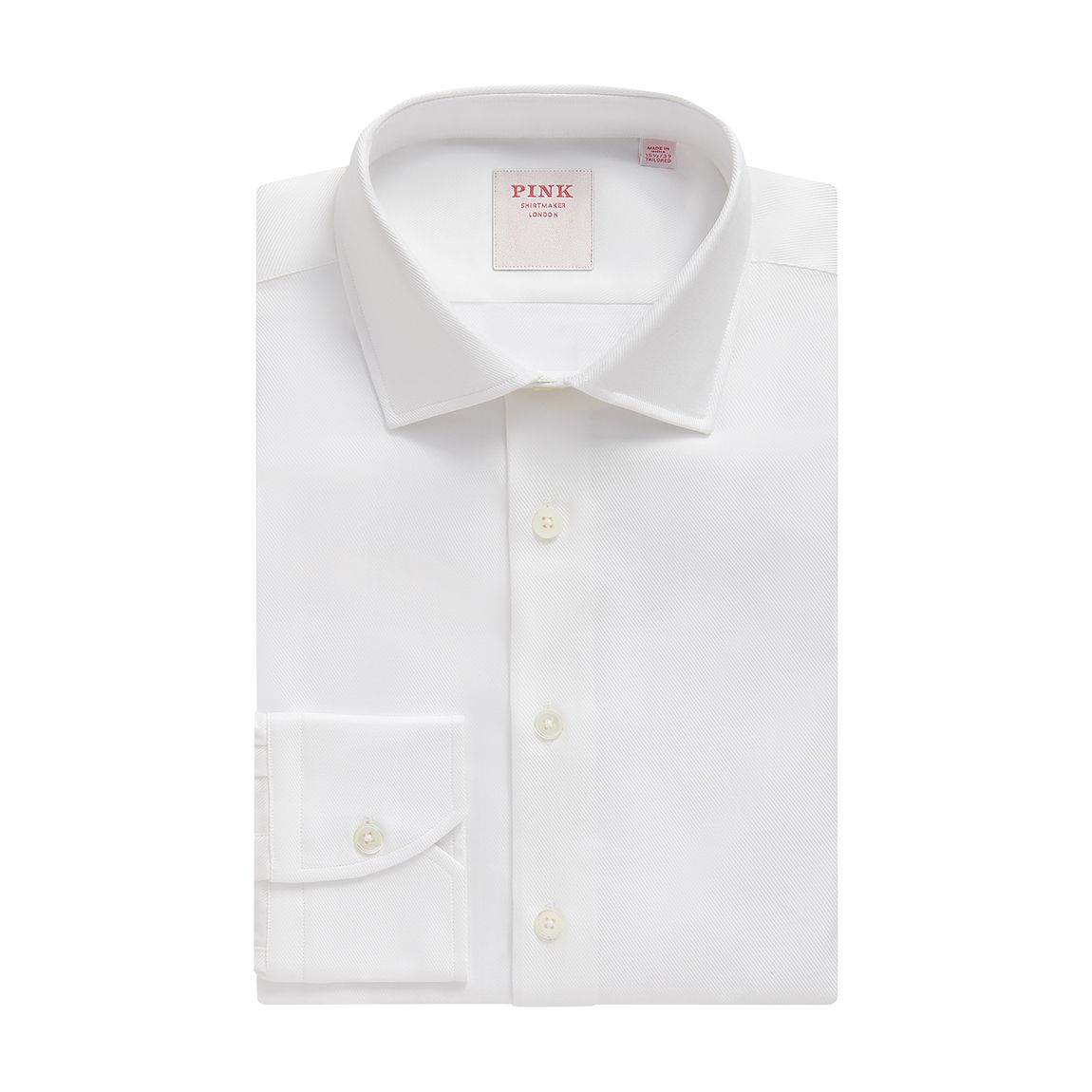 White Royal Twill Tailored Fit Cotton Shirt main product photo