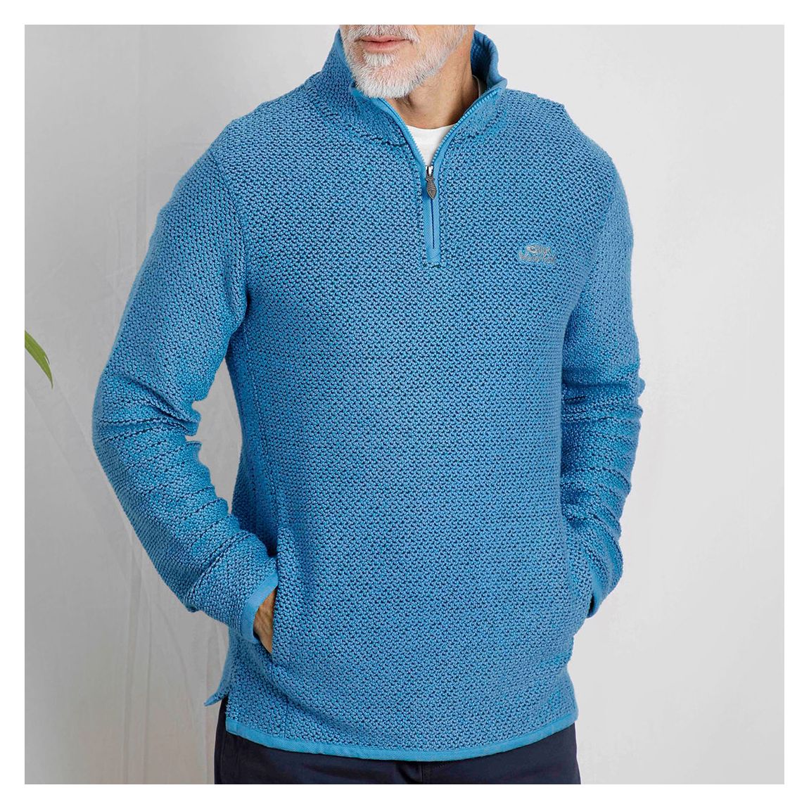 Blue Stern 1/4 Zip Sweatshirt main product photo
