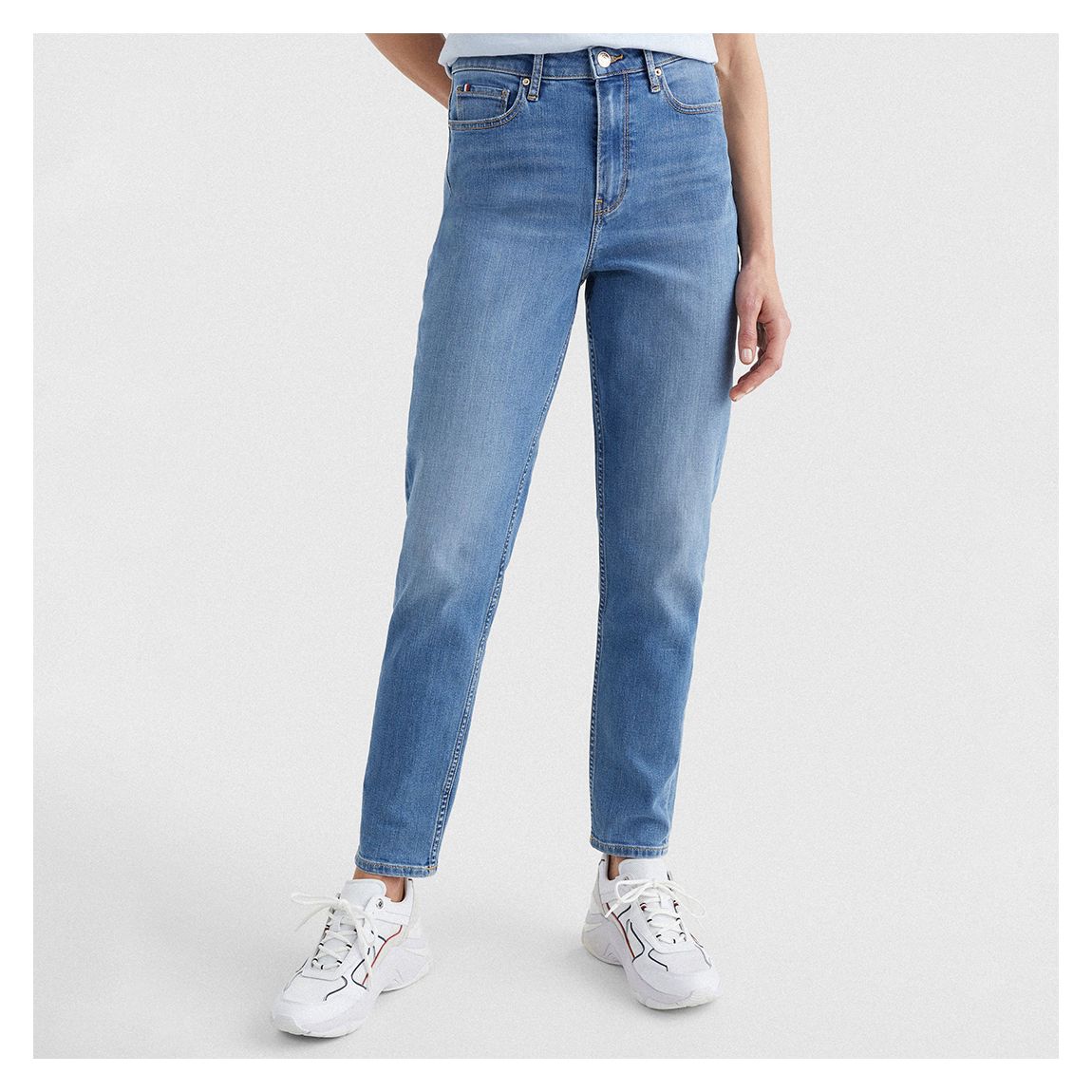 Blue Gramercy Tapered Stretch Jeans main product photo