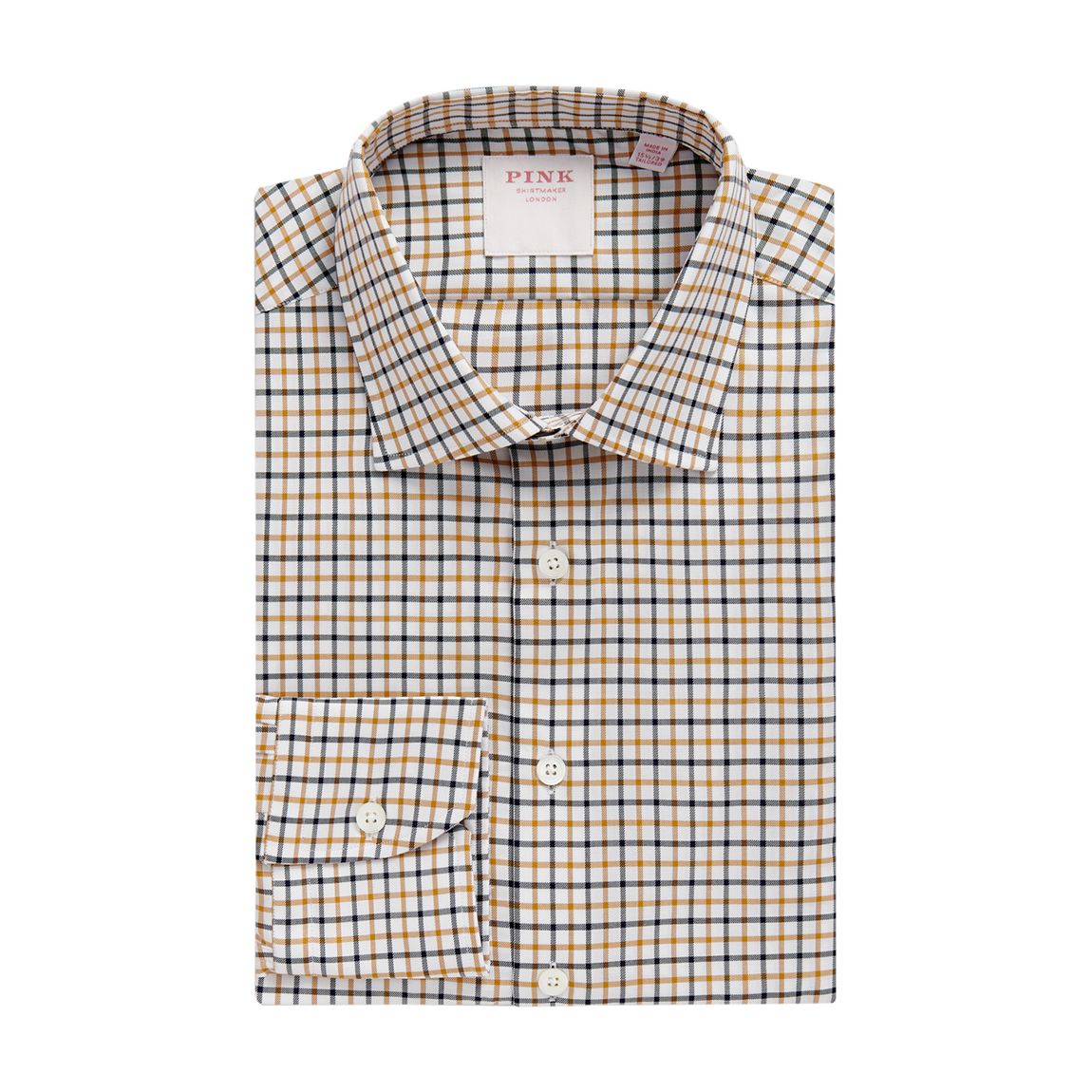 Navy Highgrove Check Tailored Fit Cotton Shirt main product photo