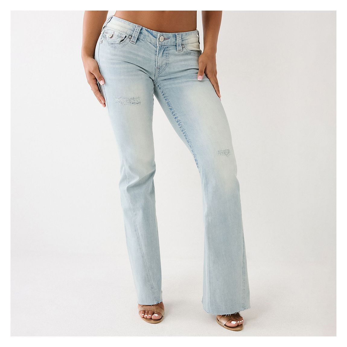 Light Wash Joey Low Rise Flare Jeans main product photo