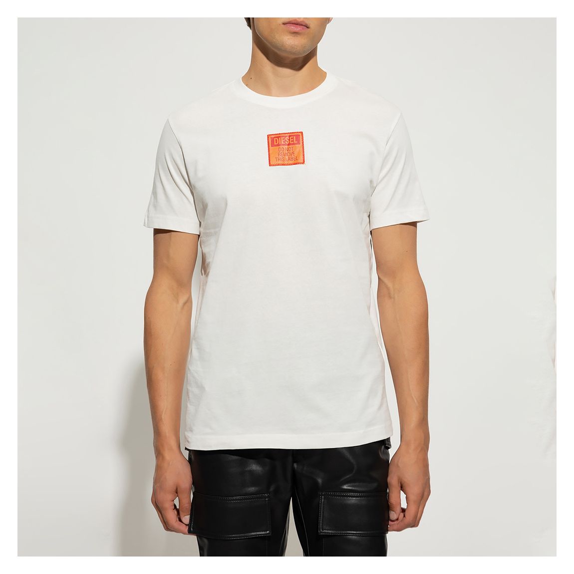 White Diegor Branded Cotton T-Shirt main product photo