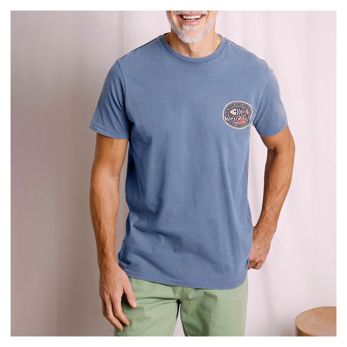 Blue Laid Back Cotton T-Shirt main product photo