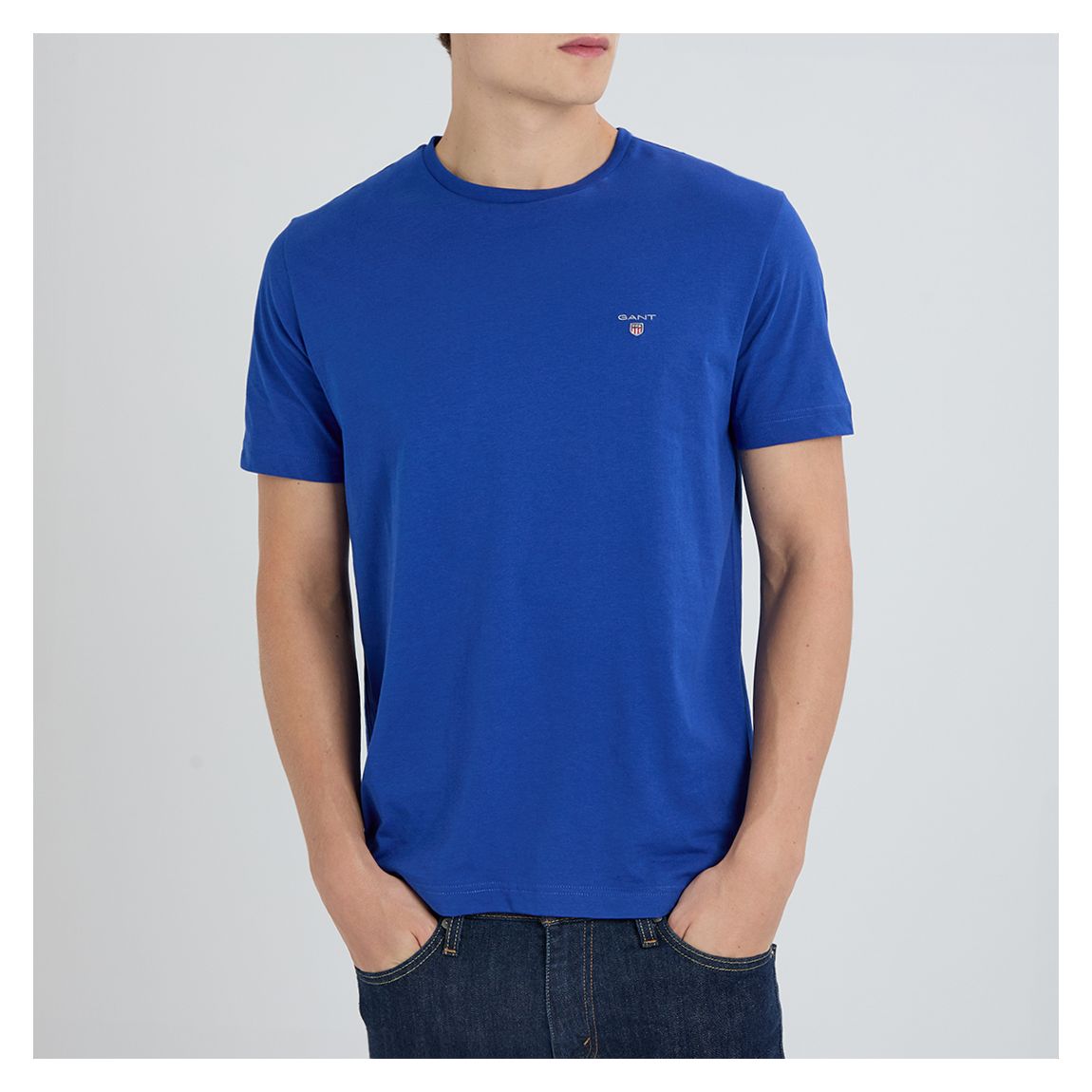 Blue Original Shield Logo Cotton T-Shirt main product photo
