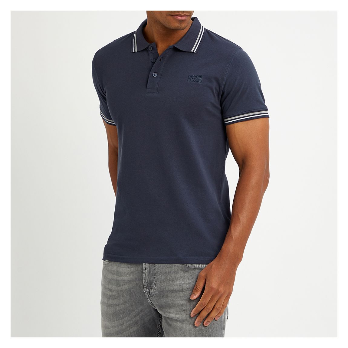 Navy Small Embroidered Polo Top main product photo