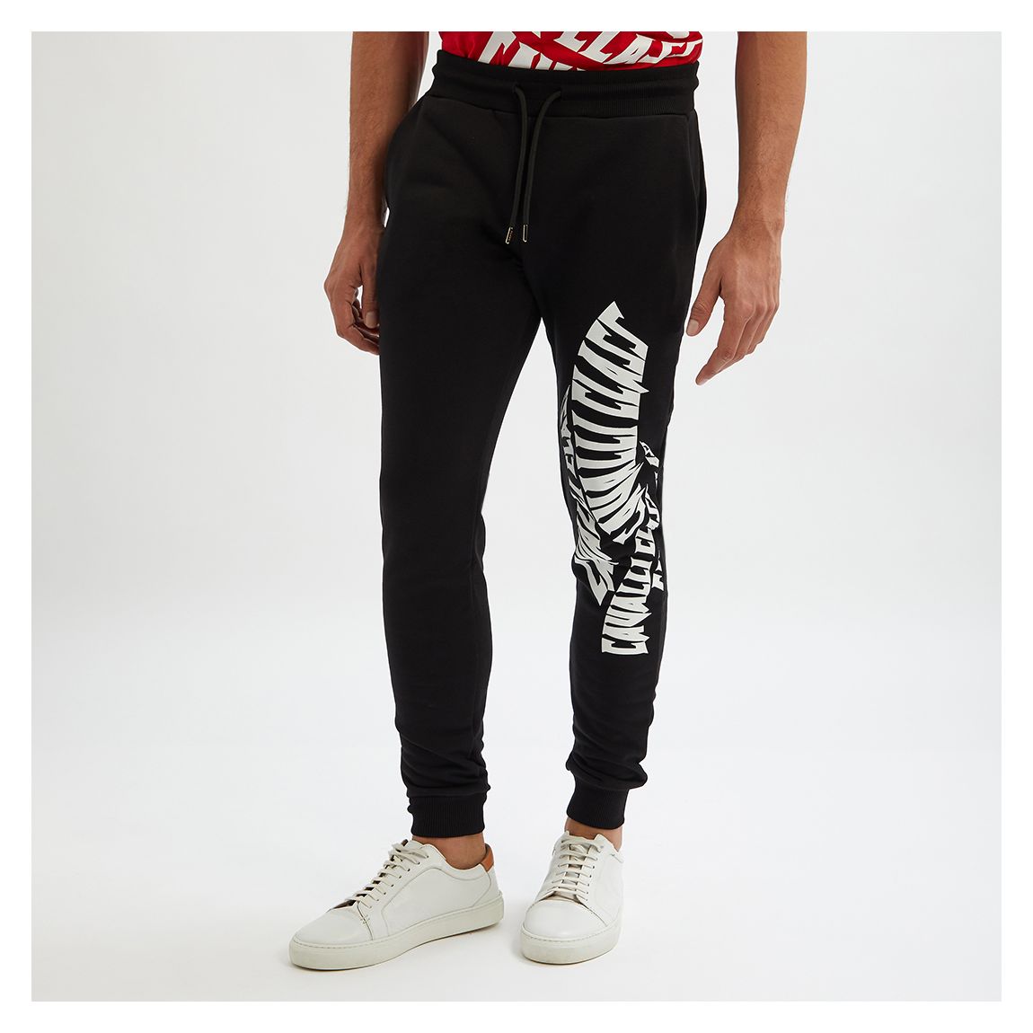 Black Logo Graphic Cotton Blend Joggers main product photo