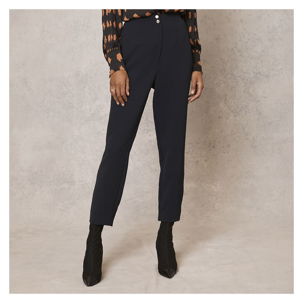 Black Slim Tailored Trousers main product photo