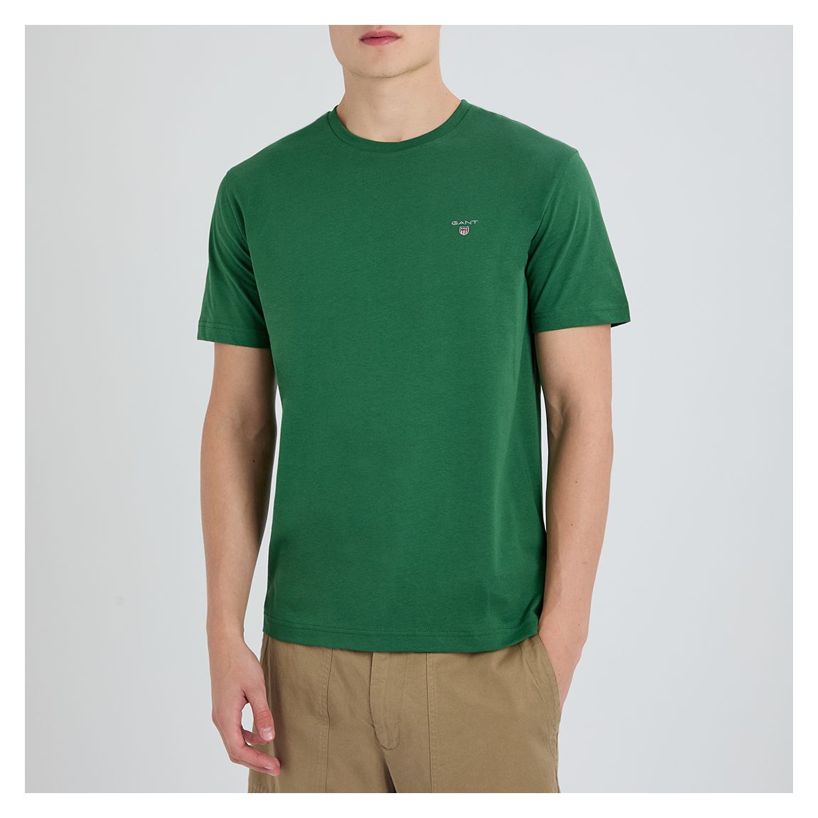 Green Original Shield Logo Cotton T-Shirt main product photo