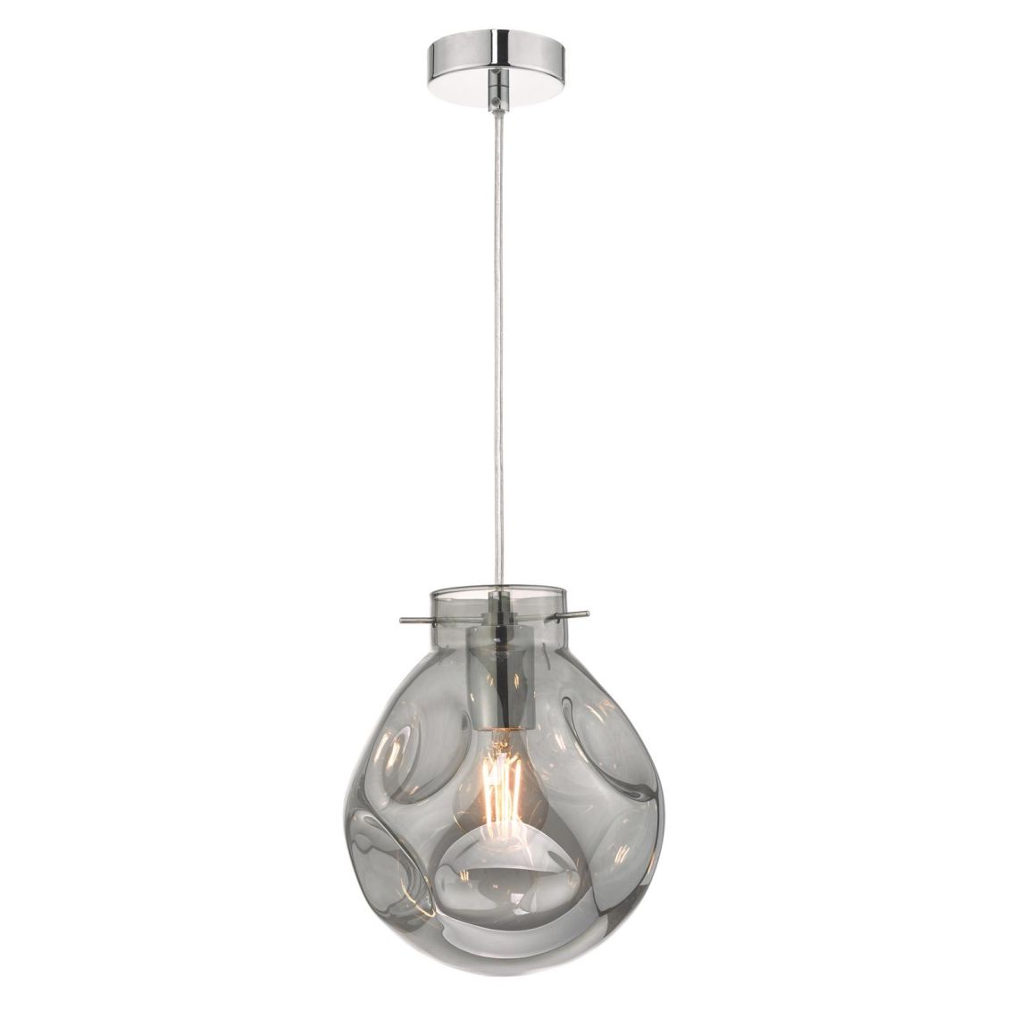 QUINN 1LT PEND POL CHR SMOKED GLASS main product photo