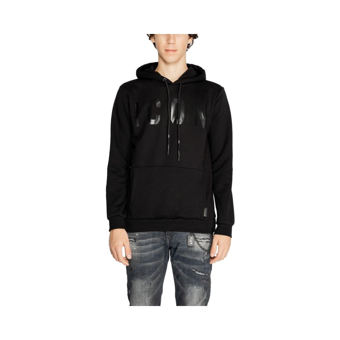 Boys ICON Hoodie Sweatshirt - Black Sweaters main product photo