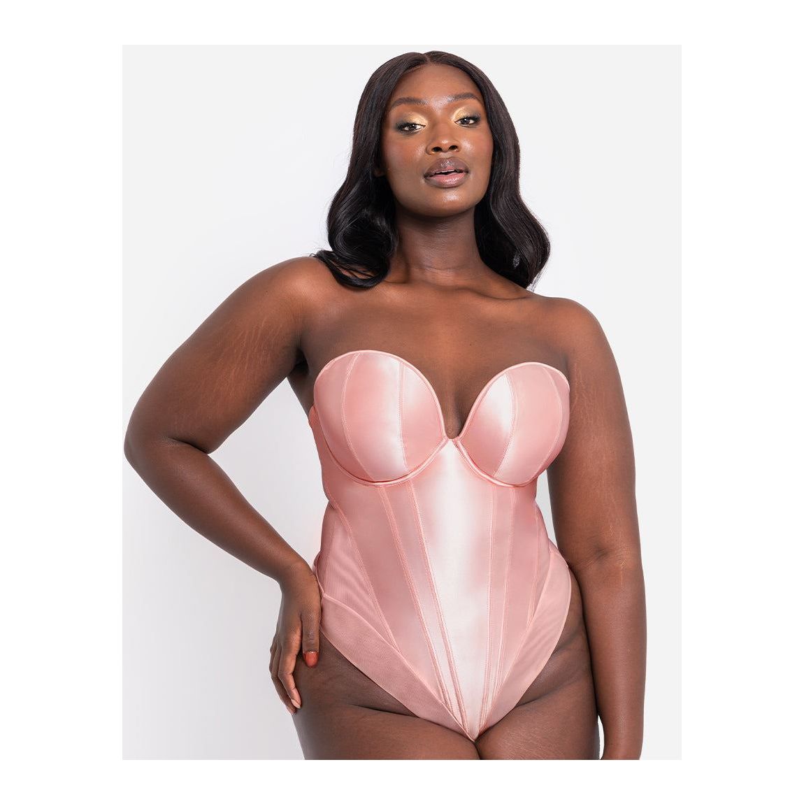 Scantilly Classique Plunge Strapless Padded Body Powdery Pink main product photo