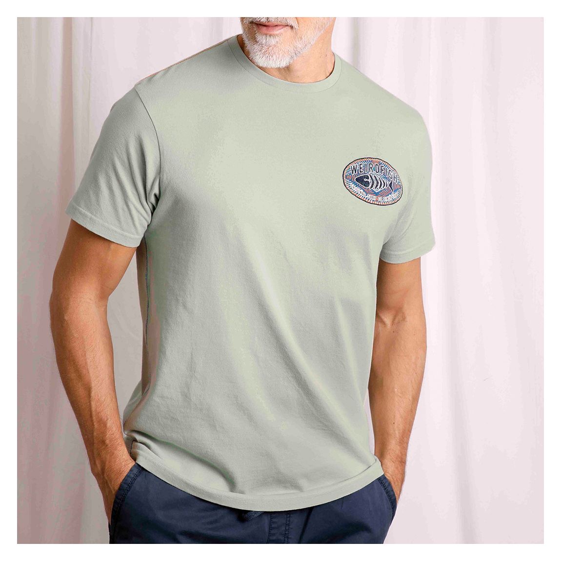 Green Back Print Cotton T-Shirt main product photo