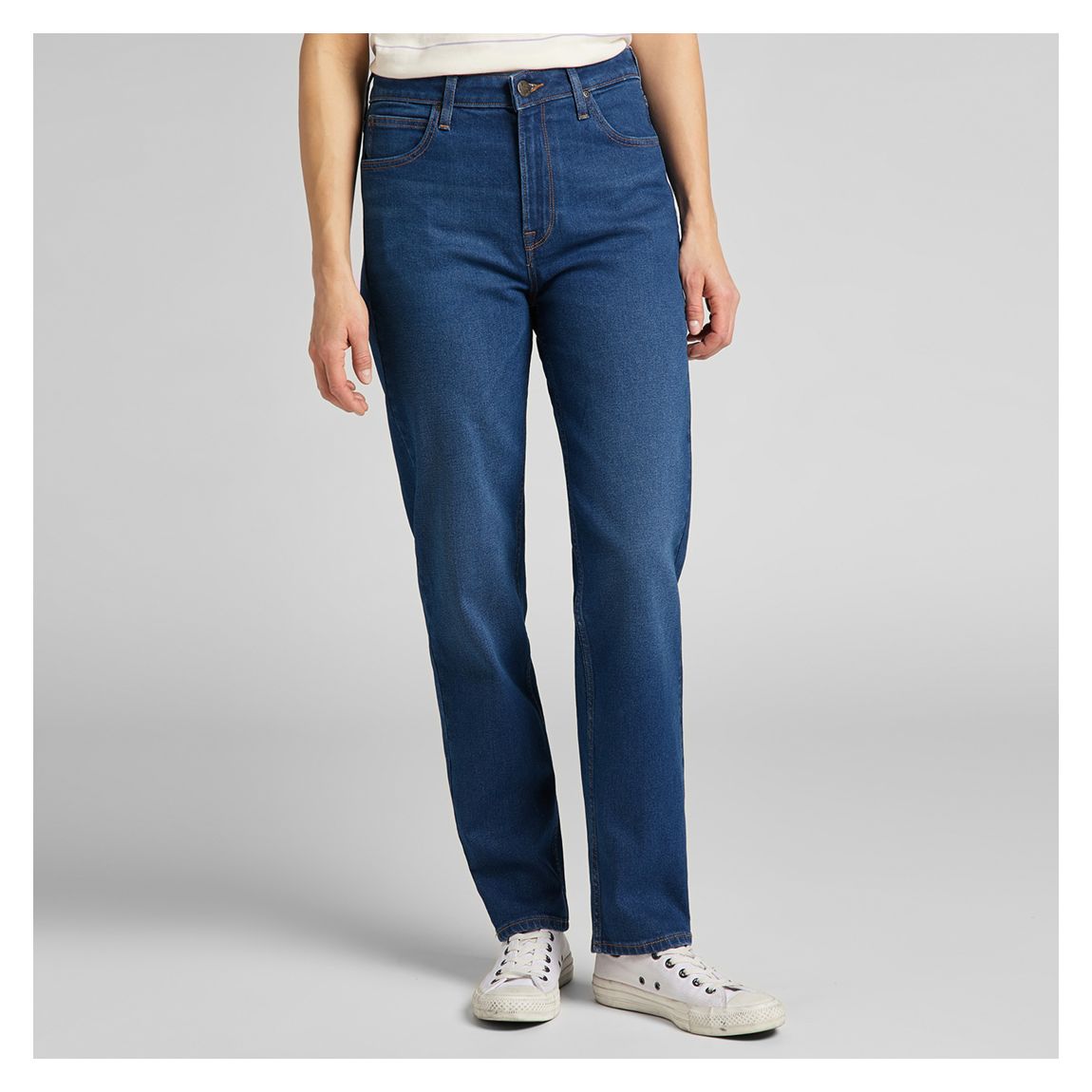 Dark Blue Carol Straight Stretch Jeans main product photo