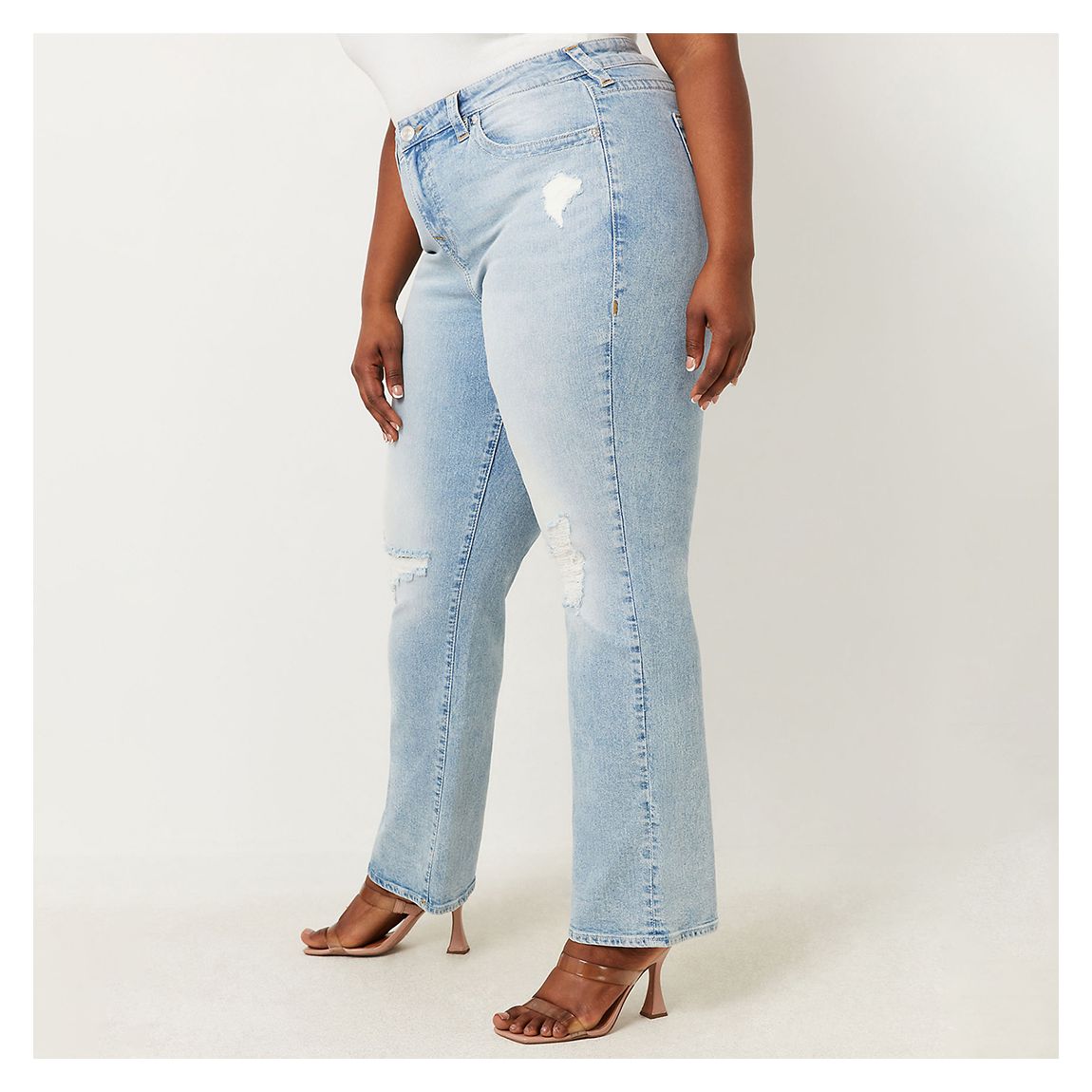 Light Blue Sarah Straight Stretch Jeans main product photo