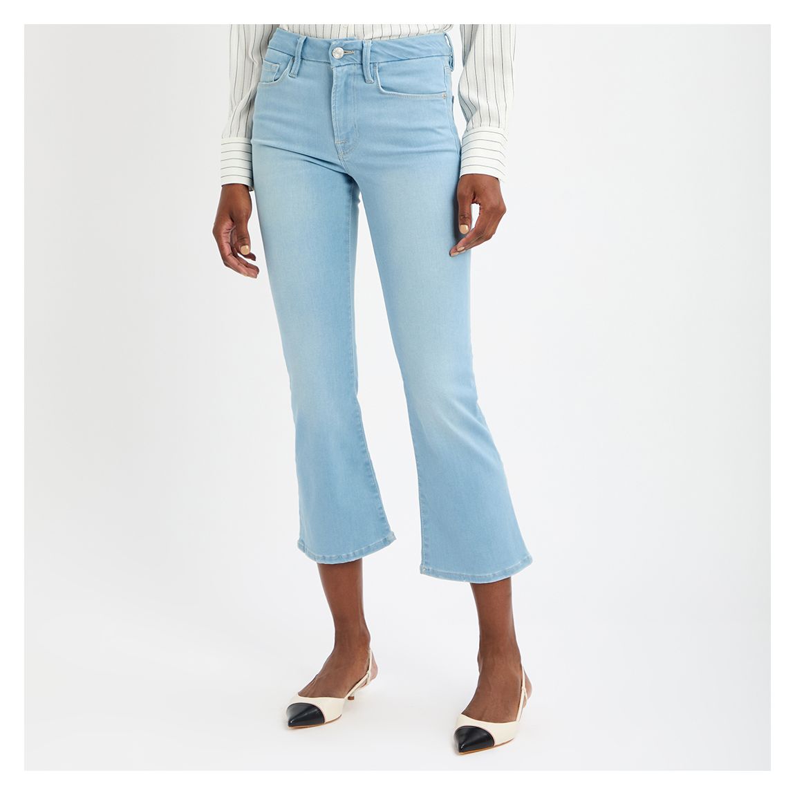 Light Blue Le Cropped Stretch Jeans main product photo