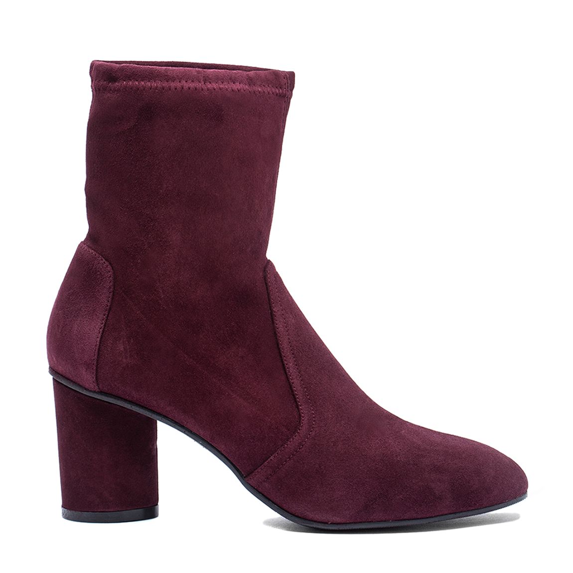 Burgundy Suede Margot 75 Heeled Ankle Boot main product photo