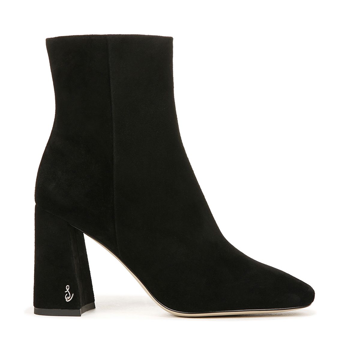 Black Suede Heeled Ankle Boots main product photo