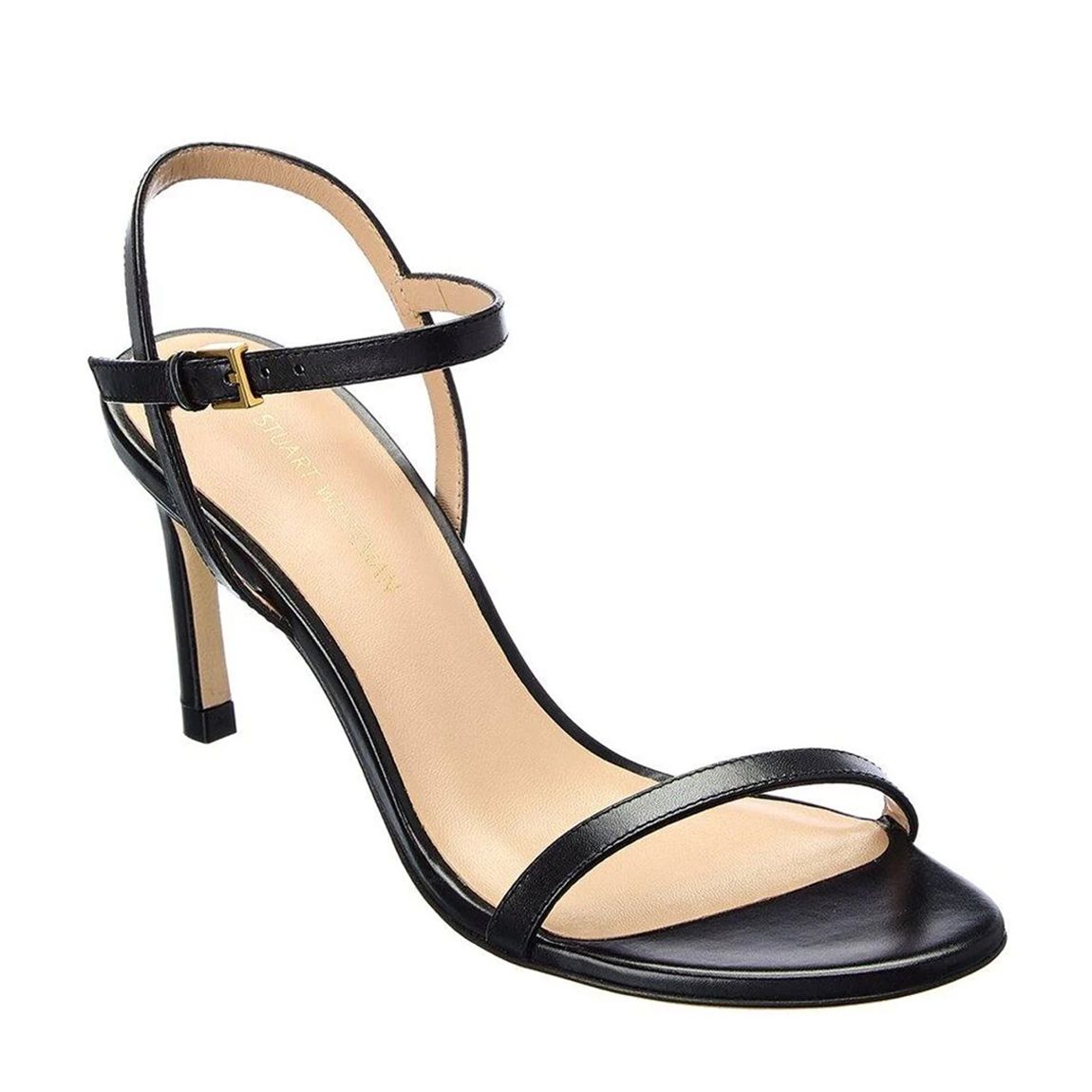 Black Leather Dancer 60 Heeled Sandal main product photo
