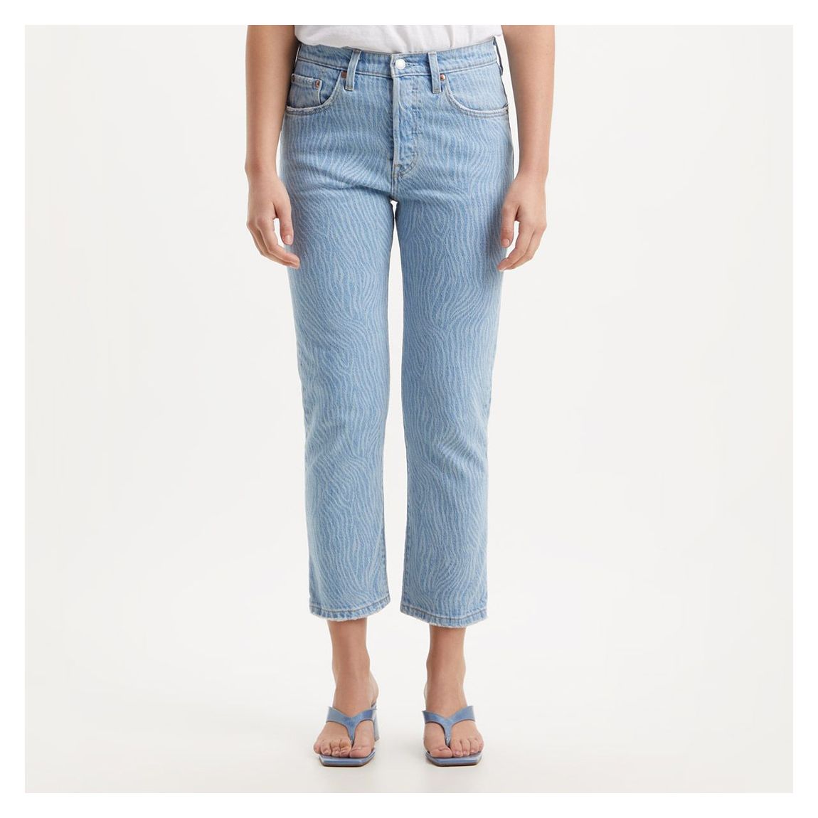 Blue 501® Cropped Stretch Jeans main product photo