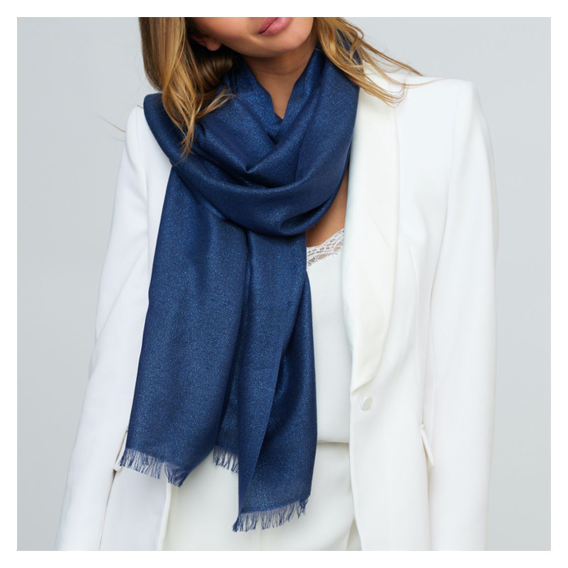Navy Hallie Scarf main product photo