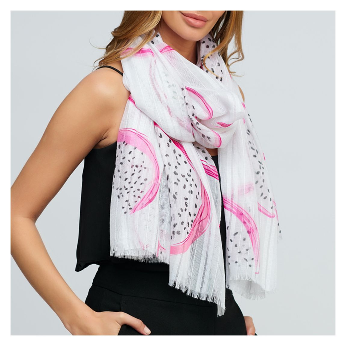 White Cora Scarf main product photo