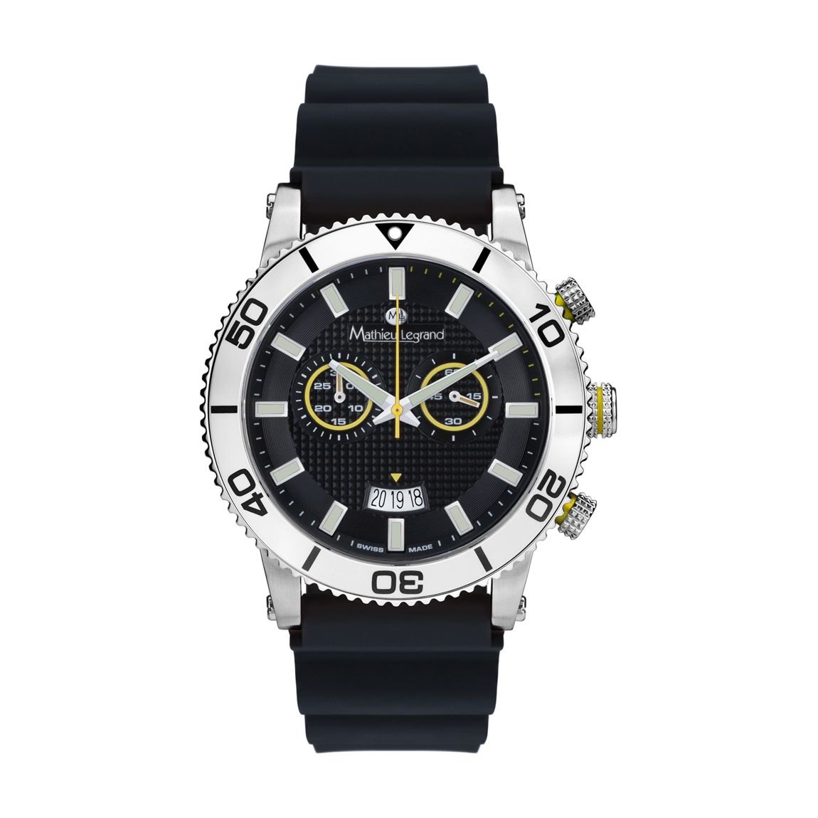 Men's Black/Silver Stainless Steel/Silicone Immergee Watch main product photo