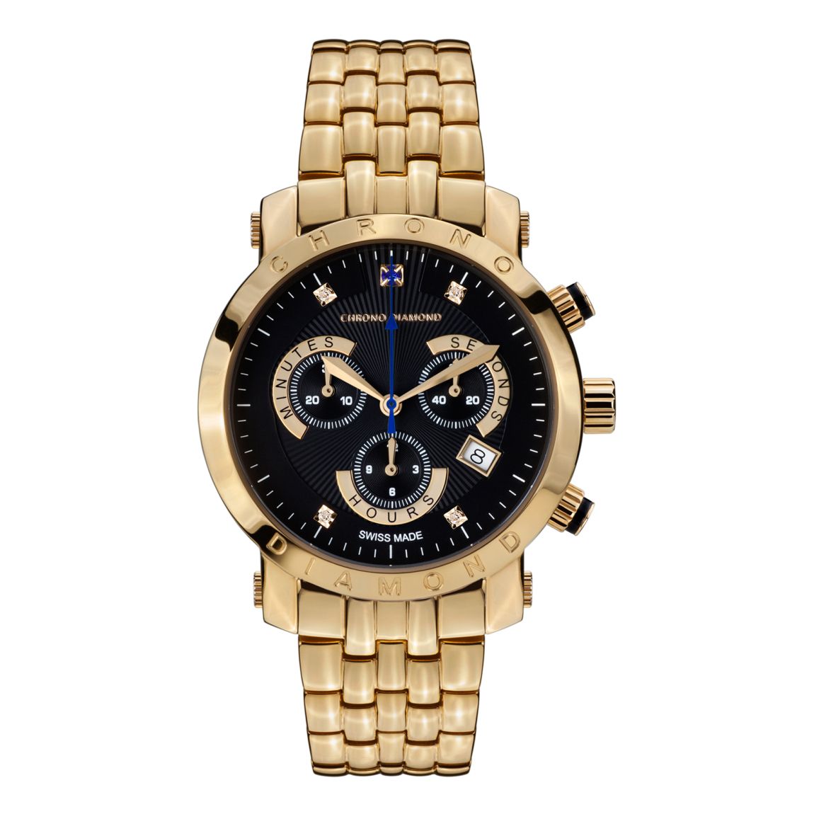 Men's Gold/Black Stainless Steel Watch main product photo