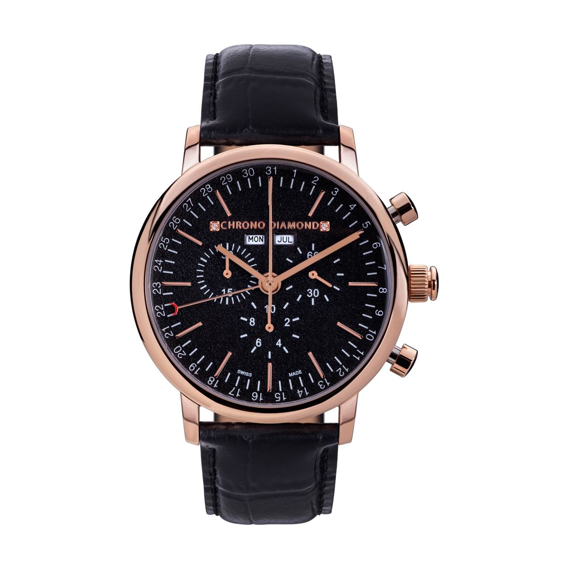 Men's Black/Rose Gold Herrenuhr Argos Watch main product photo